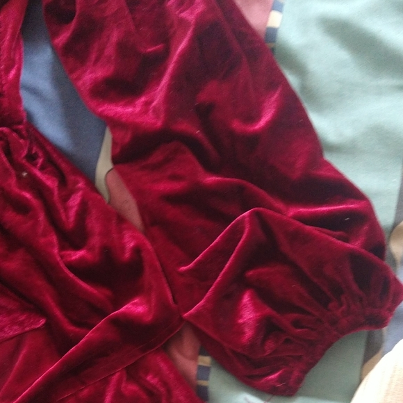 Lilly's Kloset Rich Burgundy Velvet Dress - Picture 5 of 7
